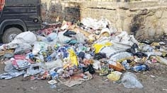 Parking lot turned into dumping site!