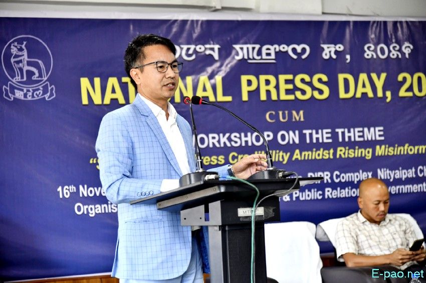 National Press Day 2025 / Workshop at DIPR Auditorium, Imphal :: 16th November 2025