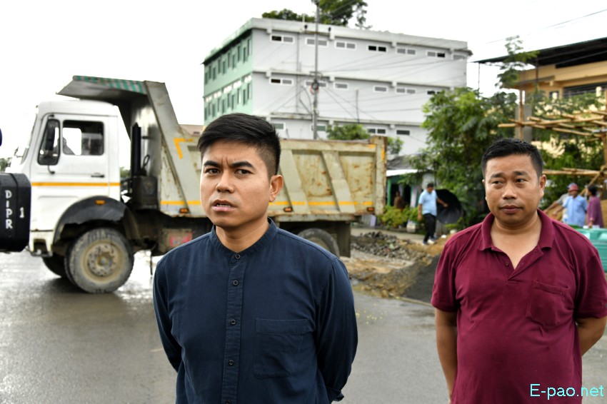 Encroachment eviction from Keishampat Junction to Malom along Tiddim road, Imphal :: 12th July 2025