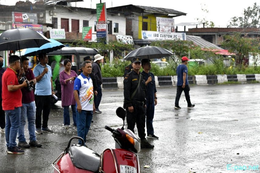 Encroachment eviction from Keishampat Junction to Malom along Tiddim road, Imphal :: 12th July 2025