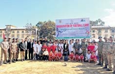 DC Bishnupur inaugurates football camp for internally displaced children