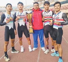 NSG Cycling : Manipur fastest in U-17 boys' team sprint