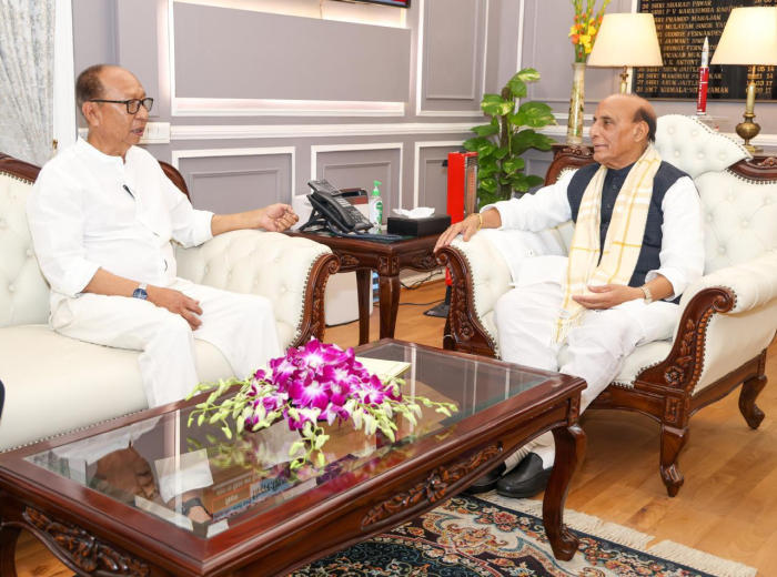 CM Khemchand meets Defence Minister Rajnath Singh