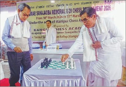 1st RK Sanajaoba Memorial U-20 Chess Tournament 2026 underway