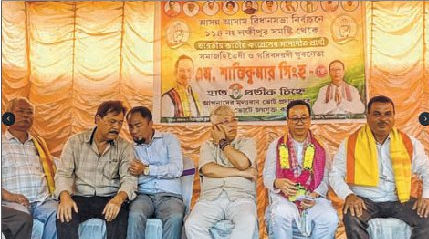 MP Bimol Akoijam campaigns for Dr Maimom Shanti Kumar in Lakhipur