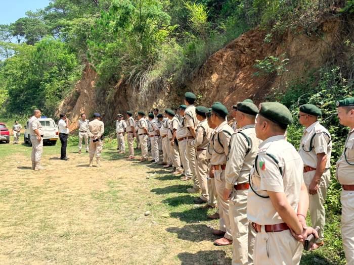 Area domination exercise conducted along the foothills of Heingang Reserve Forest