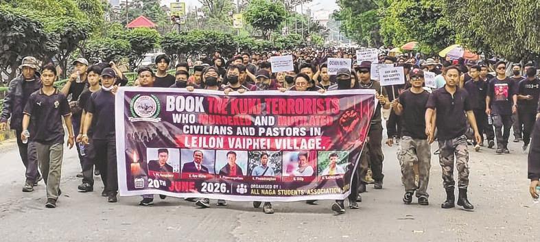 ANSAM takes to the streets demanding justice for slaughtered Naga men