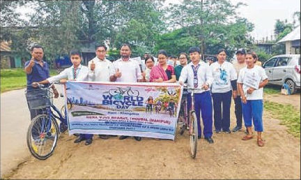 Thoubal marks World Bicycle Day with rallies promoting green and healthy living