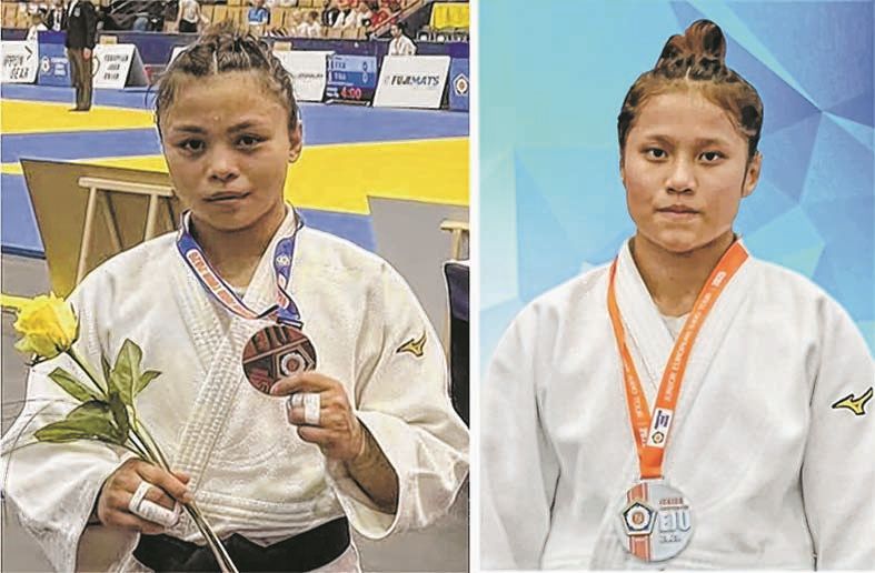 Nungshithoi settles for silver, Linthoi bags bronze at Junior European Judo Cup
