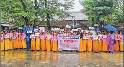 Students protest against monetary demands on teachers, seek 'education free zone'