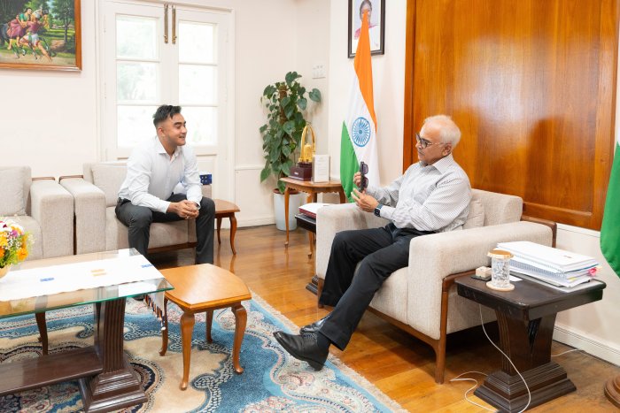 Thiyam Akuvan, Founder of Akumen AI, called on Governor of Manipur, Ajay Kumar Bhalla