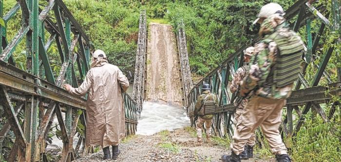 Chatric bridge demolished by suspected Kuki militants