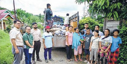 DC Churachandpur visits inundated village, assures continued support