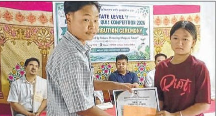 DESAM Jiribam felicitates State-level Environment Quiz Competition winners
