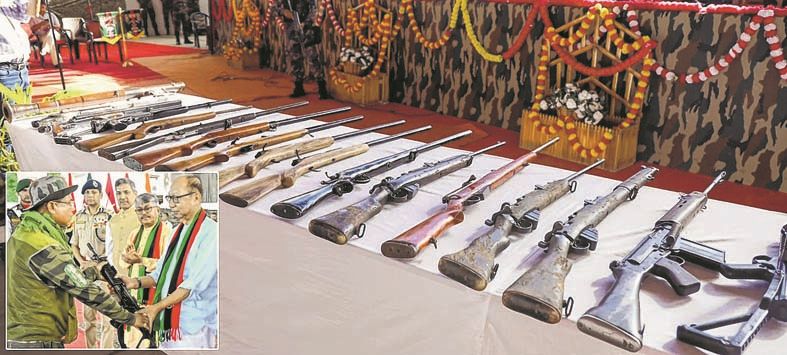 46 KCP(PWG) cadres lay down arms in 'homecoming ceremony'