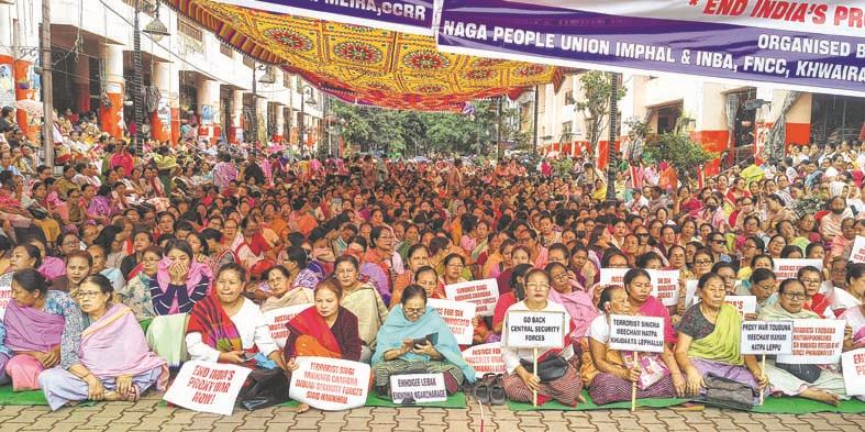 Abduction and butchering of six Naga men Khwairamband protest cries for justice