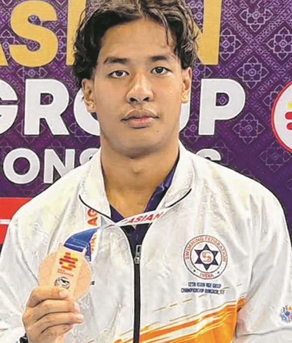 Laitonjam Lanchenba wins bronze at 12th Asian Age Group Aquatics C'ship