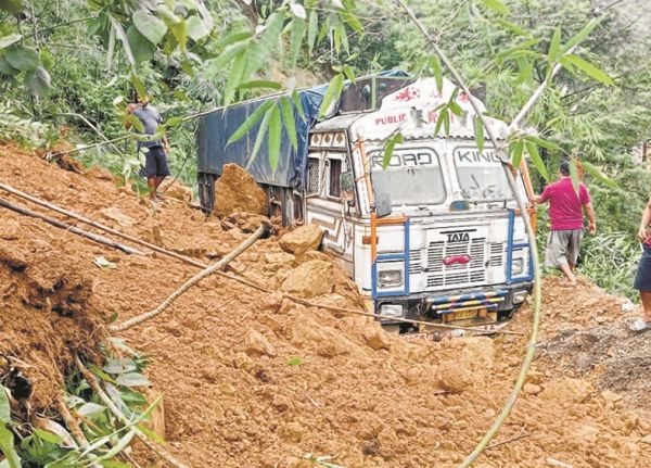 Landslides cut off Imphal-Jiri Road