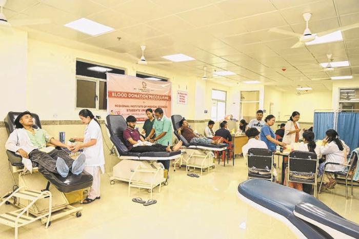 RIMS Students' Union organises blood donation camp