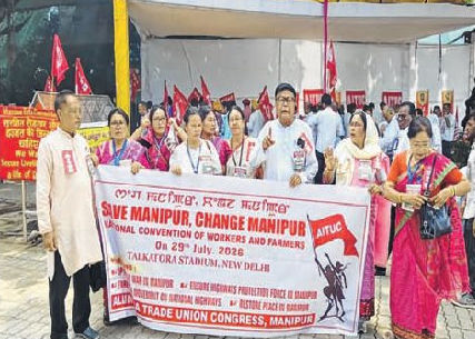 Manipur delegation raises State crisis at National Workers-Farmers Convention