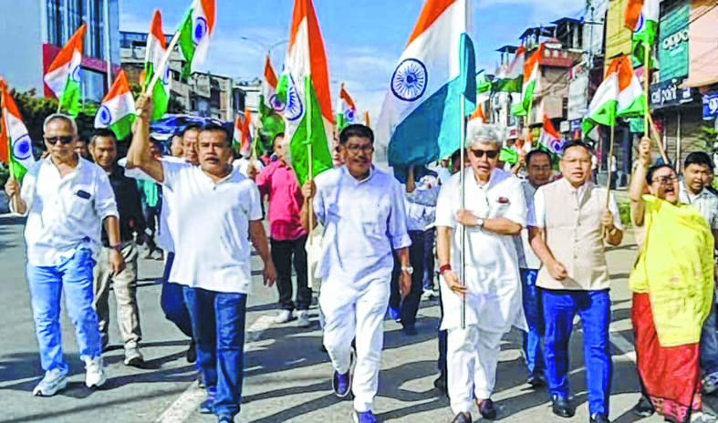 MLA , Team Nishikant take out Har Ghar Tiranga Yatra