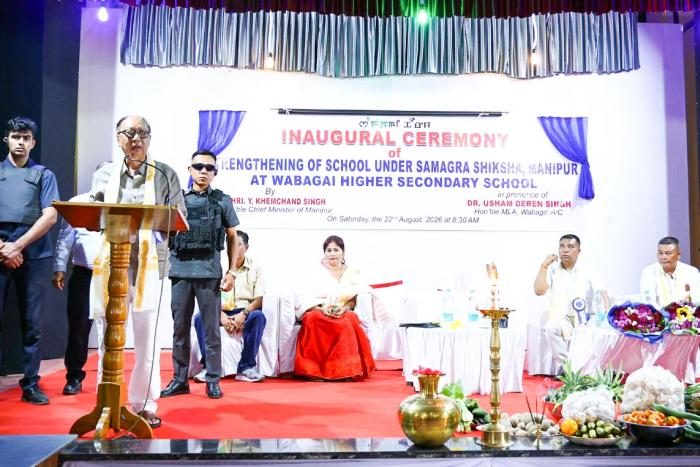 CM inspects Wabagai Hr Sec School