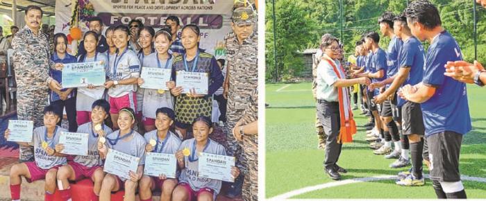 SAI-RC win women football tournament organised by F/169 Bn CRPF