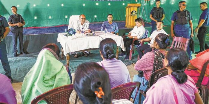 Khemchand, MLAs inspect water supply project at Champhai village