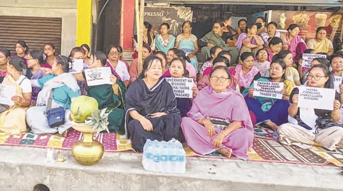 IDPs protest Govt's biases towards Kuki militants
