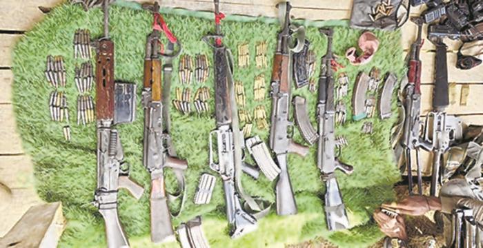 8 KLA cadres held, arms seized