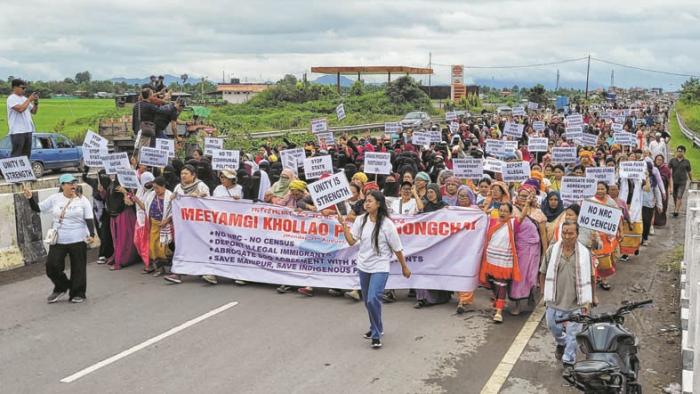 Hundreds representing different communities unite, take vows to protect Manipur