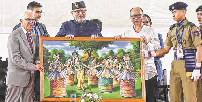 Sainik School, Imphal glows under visit of Vice President
