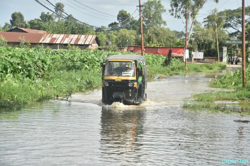 Aftermath of Imphal Flooding at Yubaraj Pali,  Mongkhang Lambi  and Pibiya Pandit Leikai, Imphal East :: July 05 2024