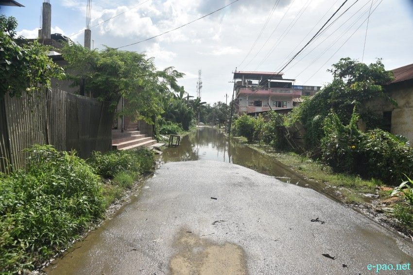 Aftermath of Imphal Flooding at Yubaraj Pali,  Mongkhang Lambi  and Pibiya Pandit Leikai, Imphal East :: July 05 2024