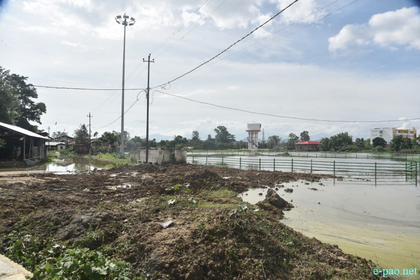 Aftermath of Imphal Flooding at Yubaraj Pali,  Mongkhang Lambi  and Pibiya Pandit Leikai, Imphal East :: July 05 2024