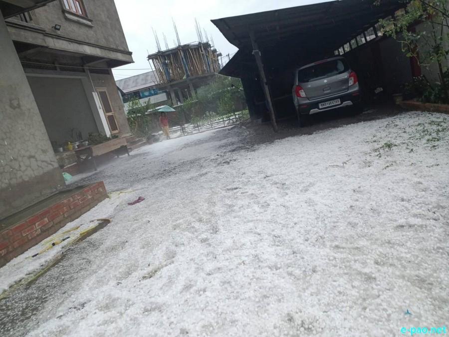 A ferocious hailstorm and heavy downpour in several parts of Manipur :: May 05th 2024