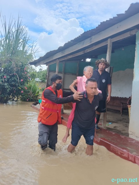 Flood affected area in Thoubal District, Manipur :: 15th September 2025