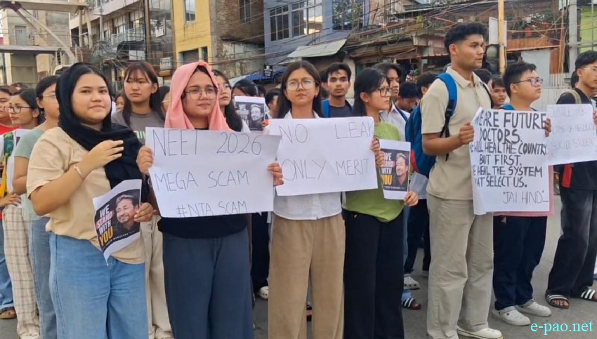 Sit-In-Protest against the NEET 2026 Paper leak at Keishampat :: 23rd July 026