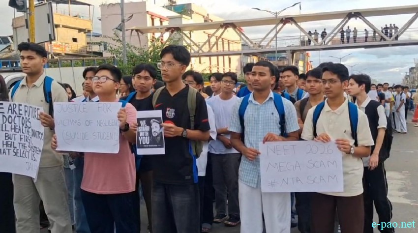 Sit-In-Protest against the NEET 2026 Paper leak at Keishampat :: 23rd July 026