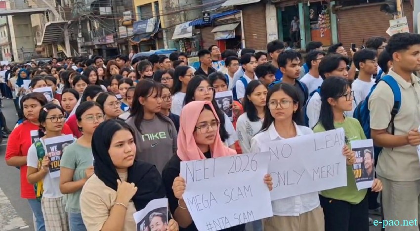 Sit-In-Protest against the NEET 2026 Paper leak at Keishampat :: 23rd July 026