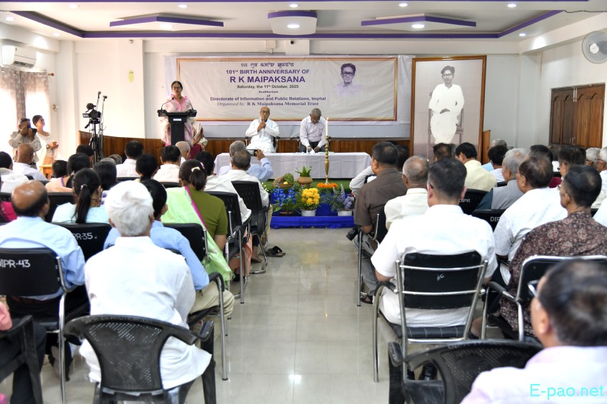 101st birth anniversary of political activist, journalist, and teacher - RK Maipaksana :: 11th October 2025