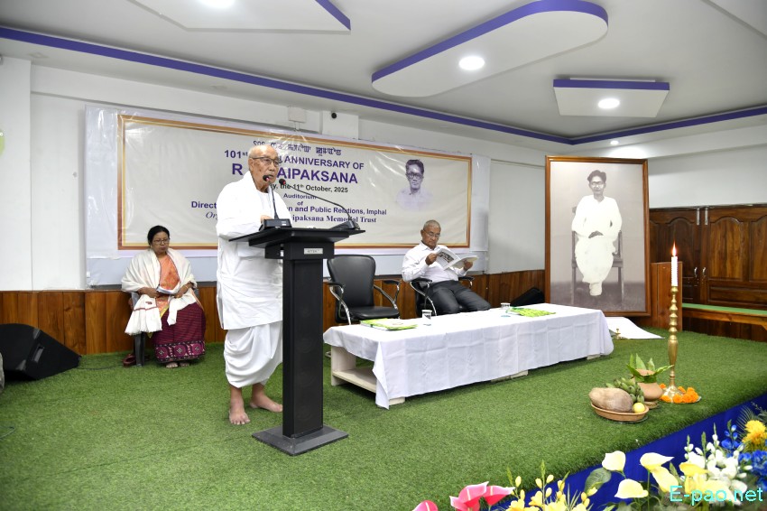 101st birth anniversary of political activist, journalist, and teacher - RK Maipaksana :: 11th October 2025