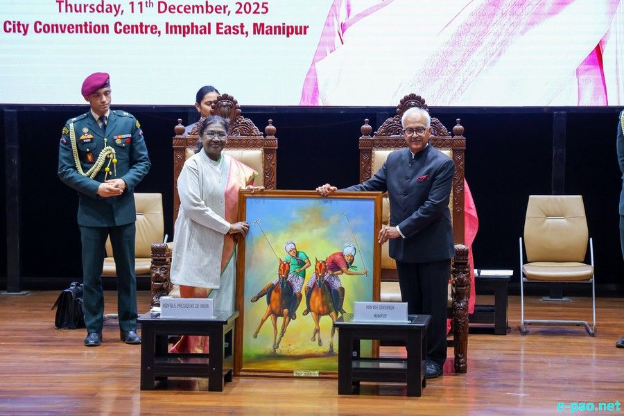 President of India, Droupadi Murmu at Imphal, Manipur on a two-day visit to Manipur :: December 11, 2025