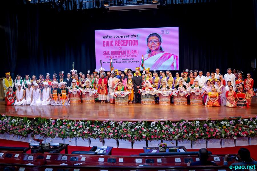 President of India, Droupadi Murmu at Imphal, Manipur on a two-day visit to Manipur :: December 11, 2025