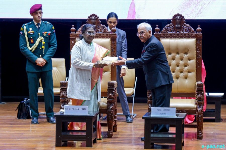 President of India, Droupadi Murmu at Imphal, Manipur on a two-day visit to Manipur :: December 11, 2025