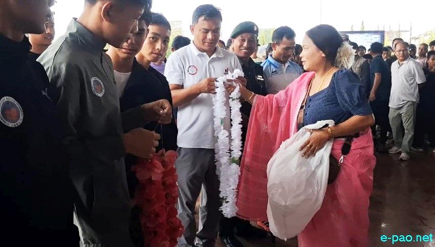 Mandengbam Jadumani : Silver medal at Glasgow Commonwealth Games, reception at Imphal Airport :: 5th August 2026