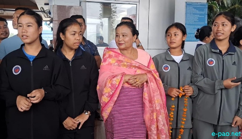Mandengbam Jadumani : Silver medal at Glasgow Commonwealth Games, reception at Imphal Airport :: 5th August 2026