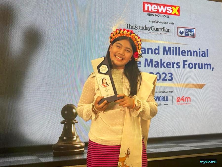  Licypriya Kangujam honored with 'Millennial X Award 2023' 