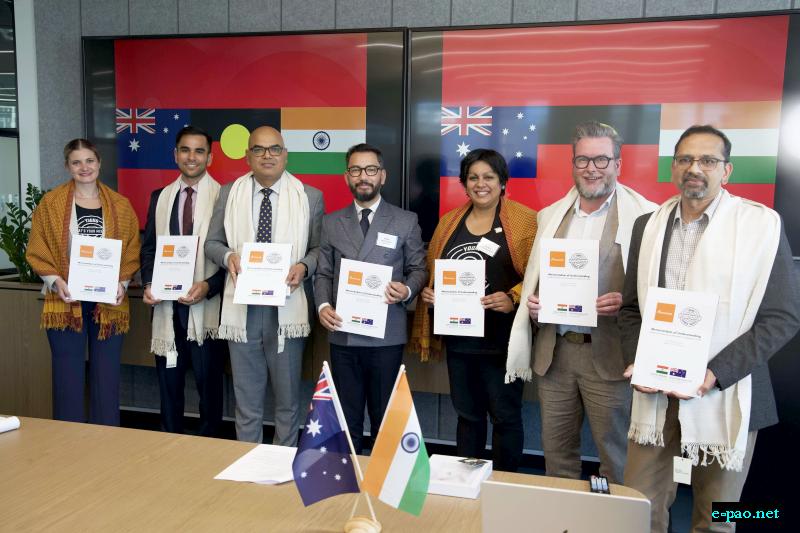 Dr Sushil Kumar, Consul General India; Mark Laitflang, CEO Avenues; officials and board members of Young Change Agents, Australia at the offices of Infosys Australia, Melbourne-60 