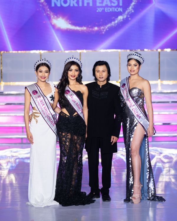 Winners of Sunsilk Serum Mega Miss North East 2024 with Abhijeet Singha- Founder, Mega Entertainment 